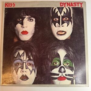 Kiss Dynasty Album Cover with Red and Black Text